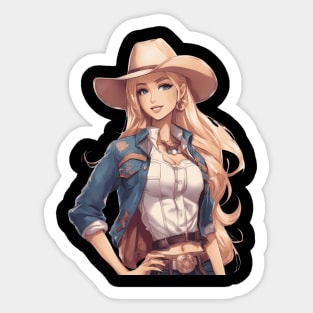 Western Cowgirl Sticker